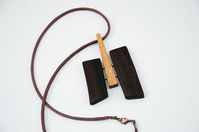 【Log Necklace-Flying】 - Necklaces - Wood Brown