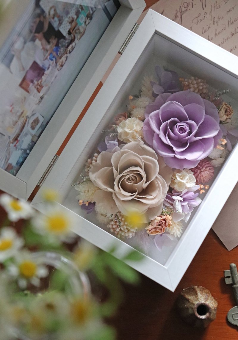 | Customized Gifts | - Our Treasure Box - Everlasting Flower Photo Frame Birthday Gift Memorial Gift - Picture Frames - Plants & Flowers Multicolor