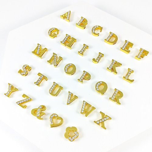 BELEZA Crystal Charms / 晶鑽字母串飾 (金色) 施華洛世奇水晶