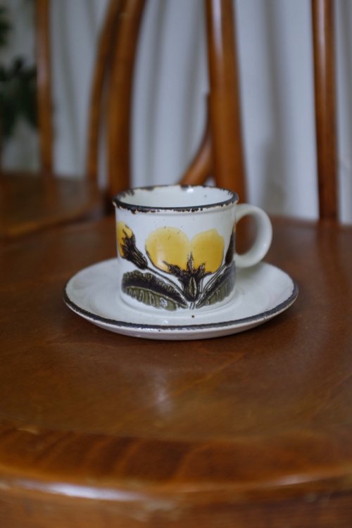 Merkki gallery Midwinter 棠花英國中古咖啡杯碟