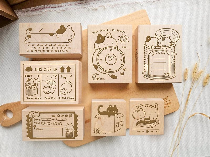 Maomao pocket engraving stamp - Stamps & Stamp Pads - Other Materials 