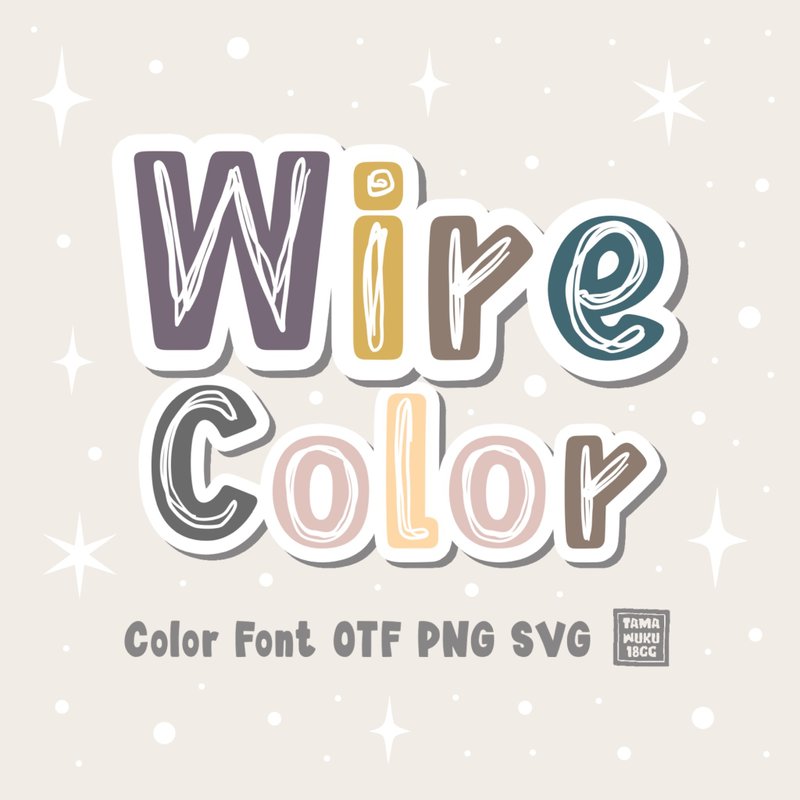 Wire Color OTF PNG SVG - 字體設計 - 其他材質 