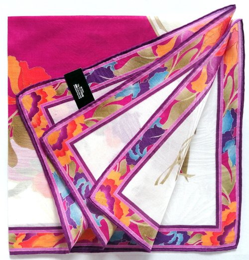 レナード ヴィンテージ ハンカチ 花のアート 21 x 21 インチ