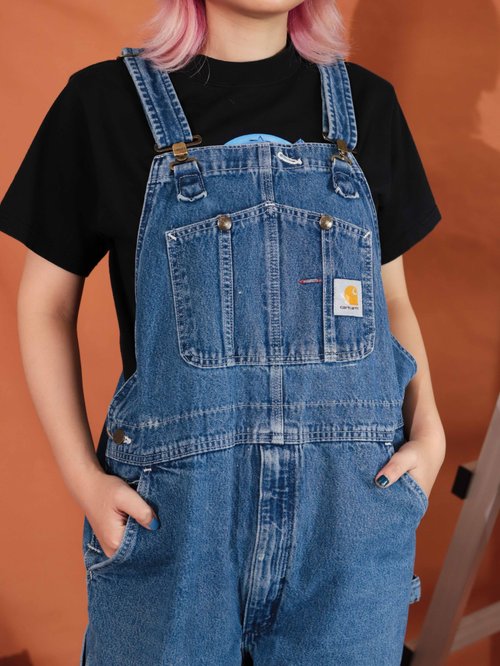 Tsubasa.Y│Carhartt suspenders trousers 016 denim blue 48 waist tooling  suspenders - Shop tsubasay Overalls & Jumpsuits - Pinkoi