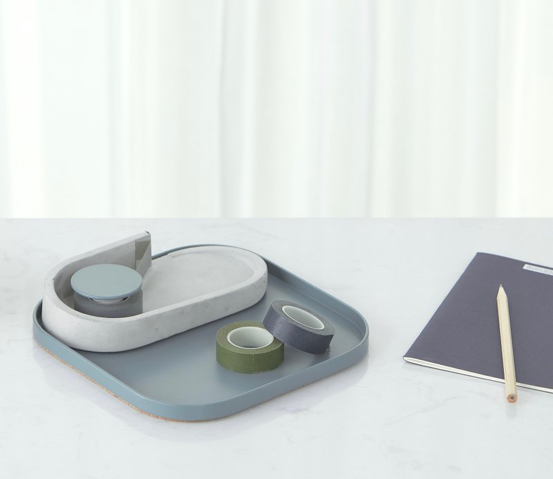 カミノLUIS多機能ミニマリスト収納ステーショナリーセットスカイブルーテープテーブルとテーブルデコレーション - 収納用品 - コンクリート 多色