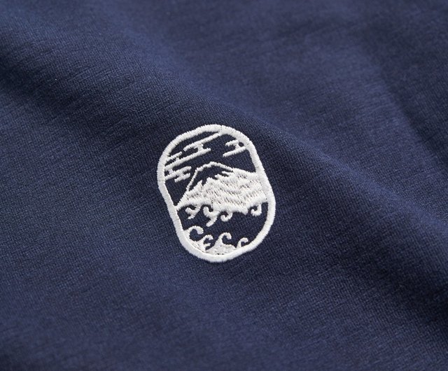 Edo-Katsu Japanese Men's Cloud Mountain Print Long Sleeve T