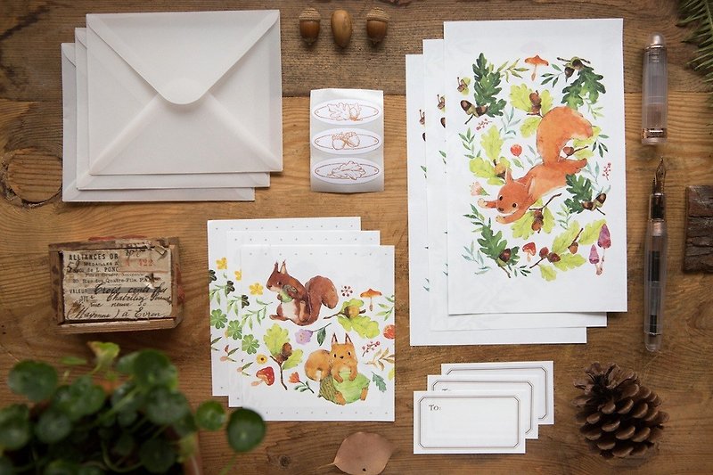 Squirrel Time - OURS Central POST Letter Set - Other - Paper Orange