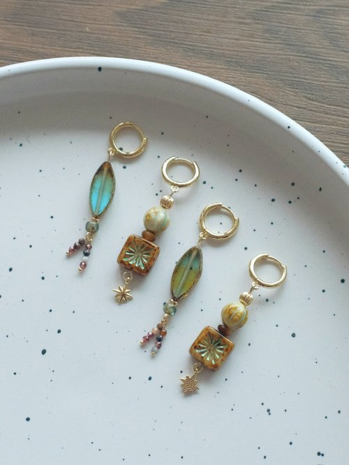 Radiance】ラディアンス ハンドメイド チェコビーズ ピアス
