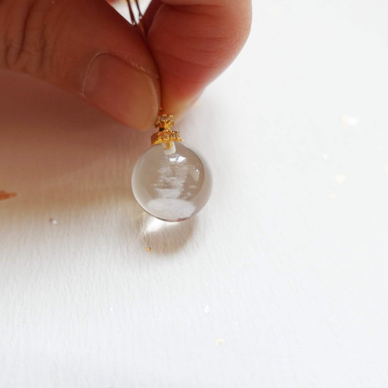 白水晶麋鹿 項鍊墜 水晶項鍊925銀 - 項鍊 - 水晶 白色