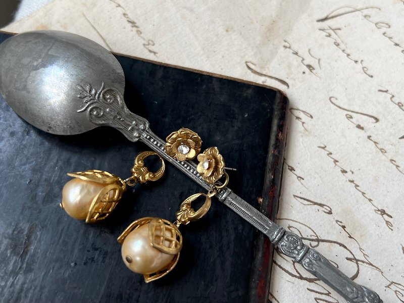 petit 1 ピアスのみ - Earrings & Clip-ons - Copper & Brass Gold