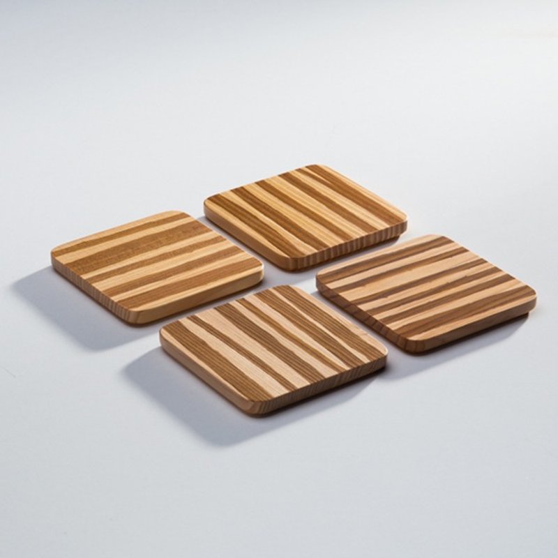 Houseware. Coaster series - forest (four groups) - [home] - ที่รองแก้ว - ไม้ 