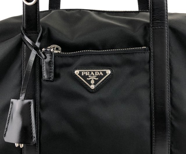 日本直送 名牌中古包 】PRADA プラダ トートバッグ ブラック