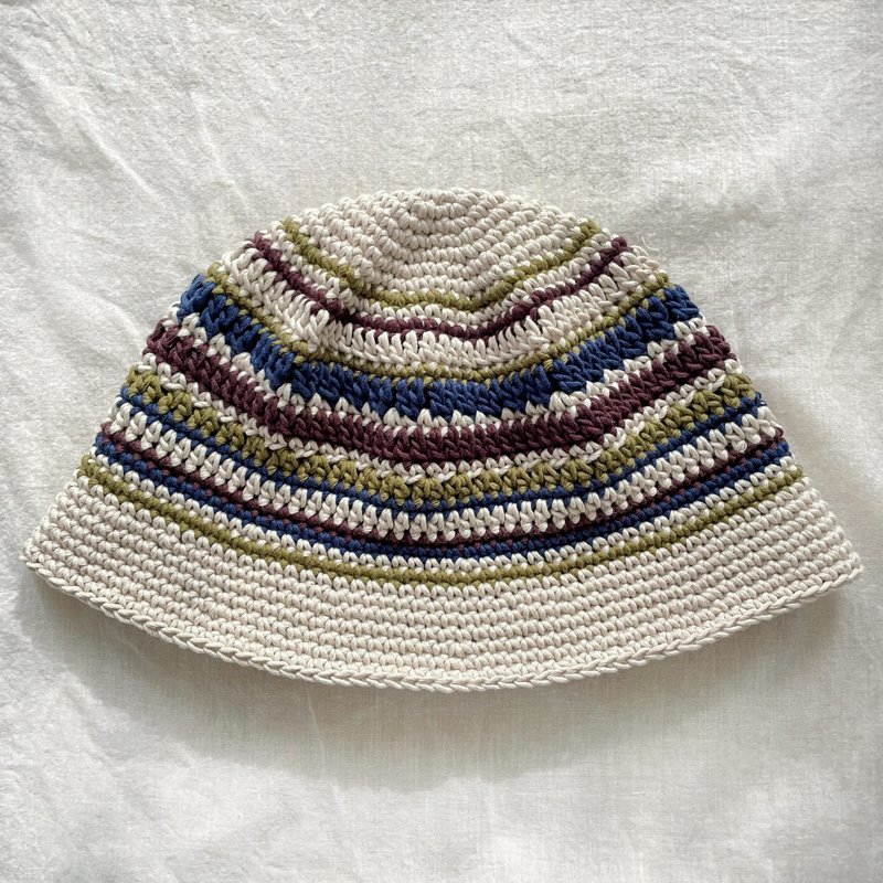 Handmade knitted hats/wool hats/fisherman hats/handmade crochet hats/knitted hats - Hats & Caps - Cotton & Hemp Khaki