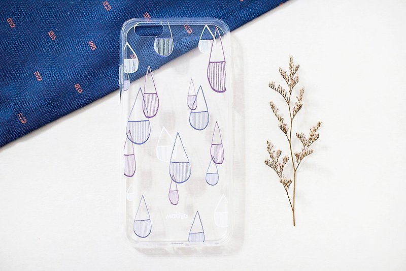 Maotu - Mobile phone case (there is a city in the rain) - Phone Cases - Plastic Purple