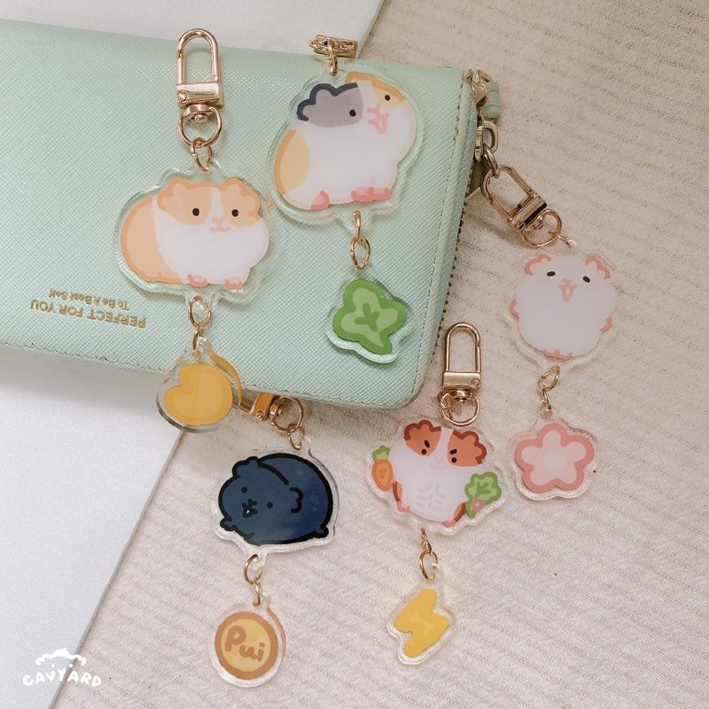 Guinea pig string charm - พวงกุญแจ - อะคริลิค 