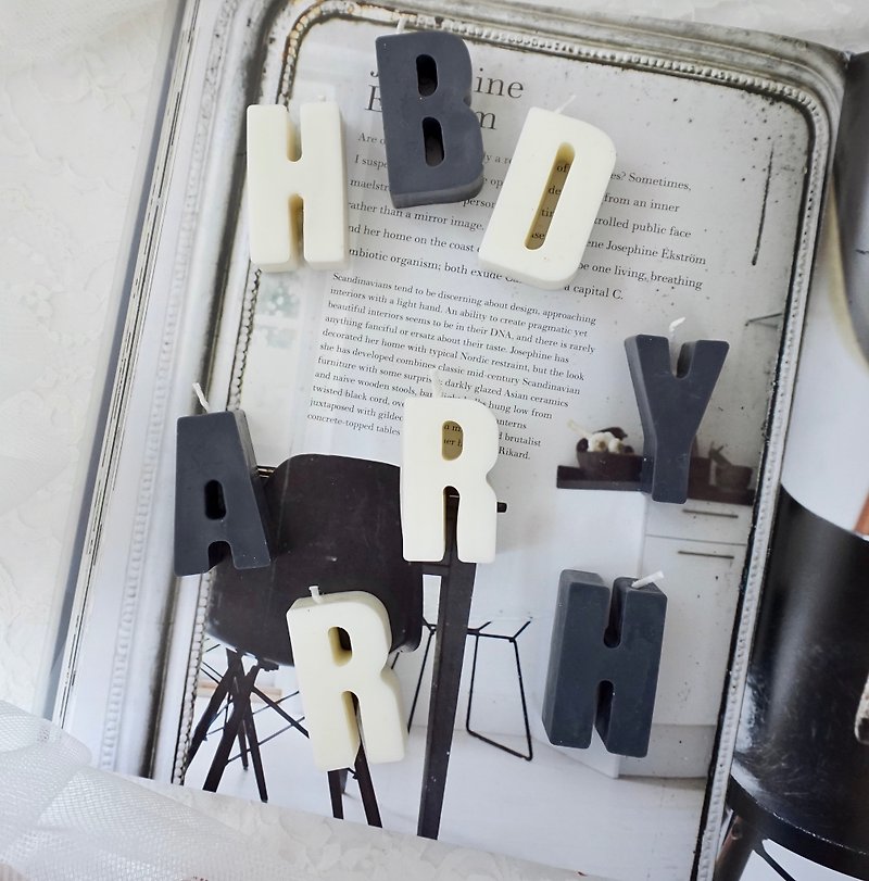 【訂製】生日 求婚 客製 婚禮 英文字母造型蠟燭 道歉