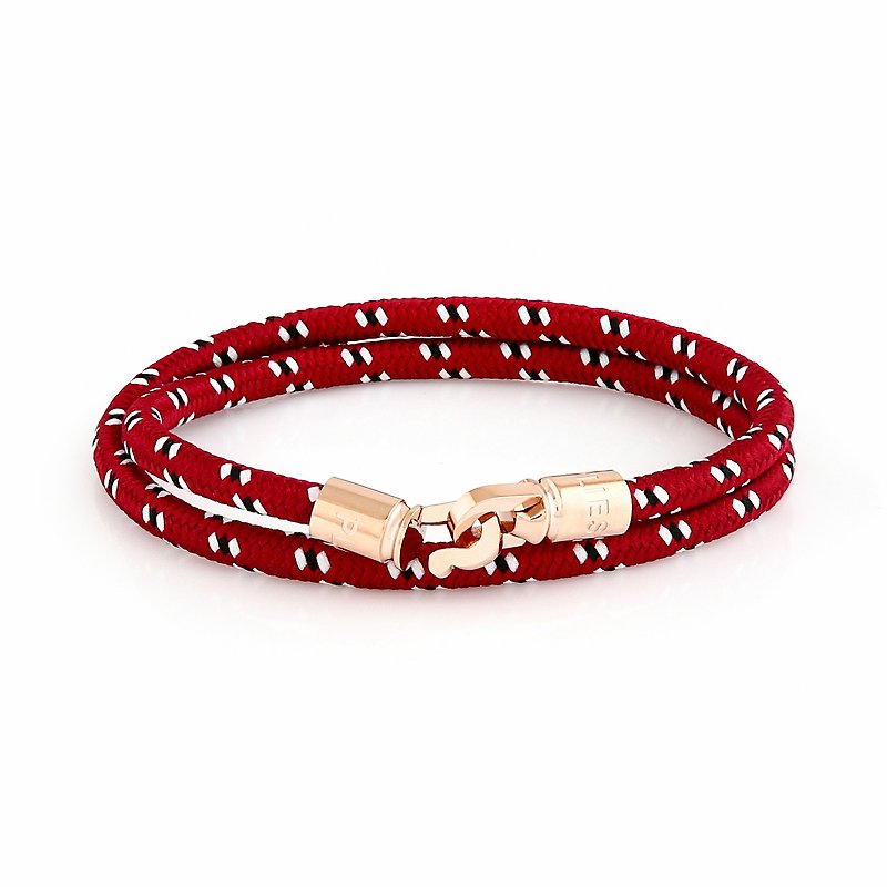 Snake Locker Burgundy Rope - 手鍊/手鐲 - 其他材質 紅色