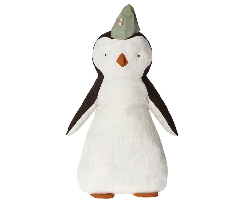 冰原朋友-大企鵝 - 公仔模型 - 棉．麻 白色