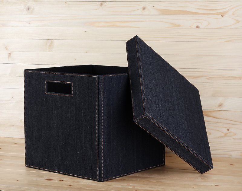 丹寧儲物盒 - 收納箱/收納用品 - 其他材質 