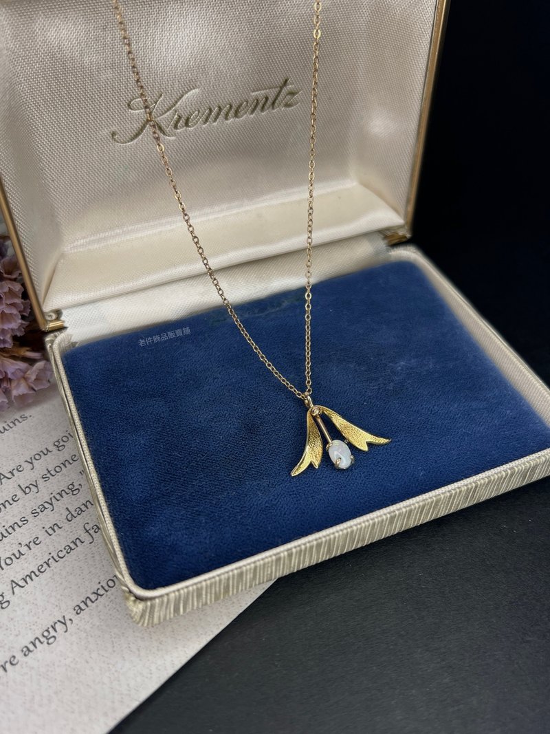 Krementz 14K Gold Natural Opal Necklace - Necklaces - Semi-Precious Stones Gold