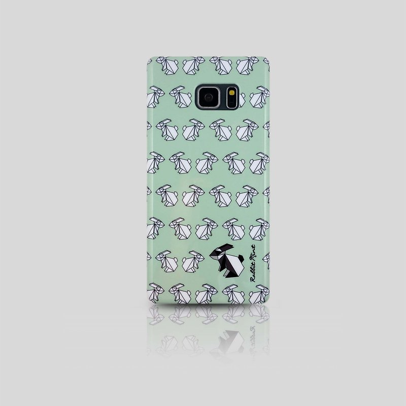 (Rabbit Mint) Mint Rabbit Phone Case - Origami Rabbit Series - Samsung Note 7 (00078) - Phone Cases - Plastic Blue