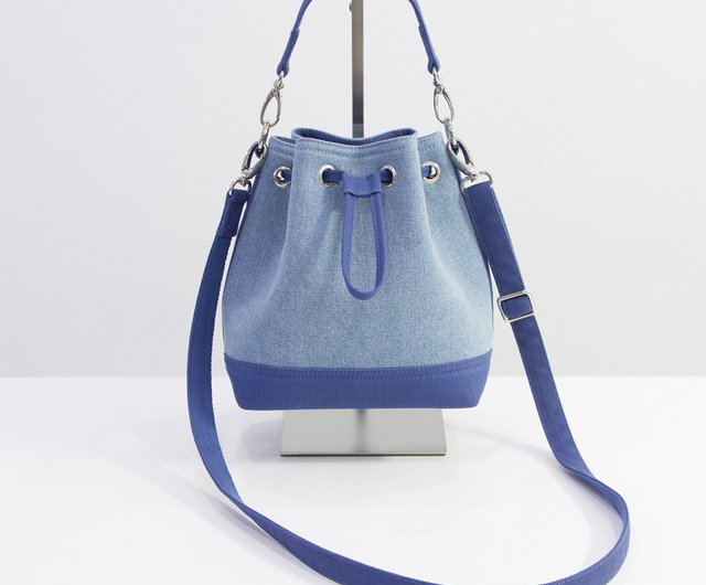 ◆デニムリメイク◆ウォッシュドBAG◆パープル◆No.225◆ デニムリメイクウォッシュドBAGパープルNo.225