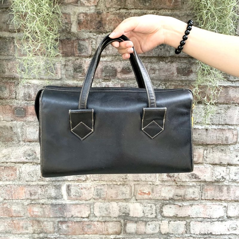 GIVENCHY SARC真皮牛皮手提包手提袋 有瑕疵 意大利高級二手古著 - 手提包/手提袋 - 真皮 黑色