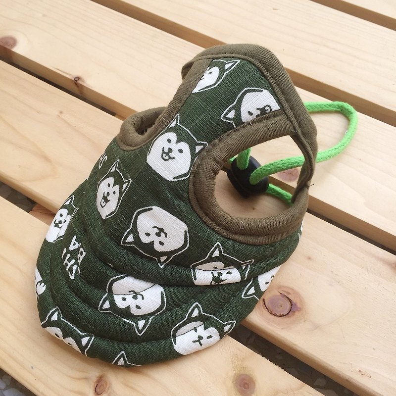 Green Shiba Inu Cap Hat Visor M - ชุดสัตว์เลี้ยง - ผ้าฝ้าย/ผ้าลินิน หลากหลายสี