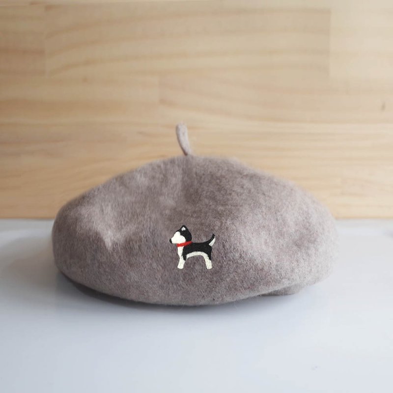 [Q-cute] Beret Series - Shiqi Hat - can add words - Hats & Caps - Wool Multicolor