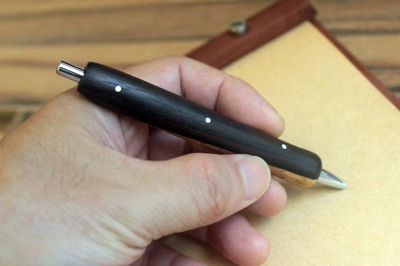 原木迷你自動鉛筆 (附筆座) - 鉛筆/自動鉛筆 - 木頭 黑色