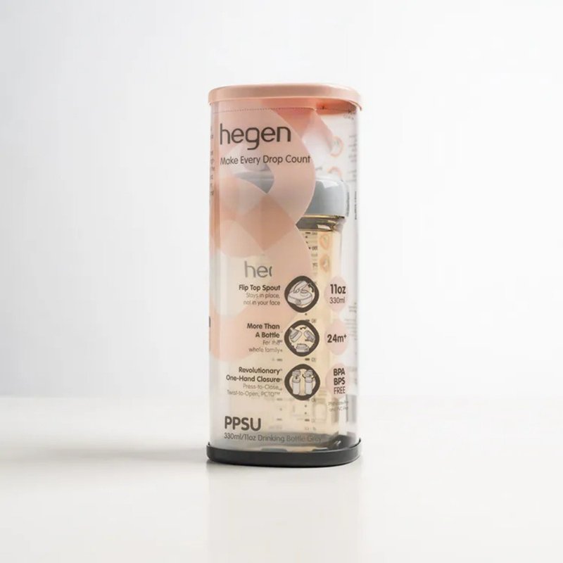 【hegen】金色奇蹟PPSU多功能方圓型寬口水瓶 2.0 330ml - 其他 - 矽膠 