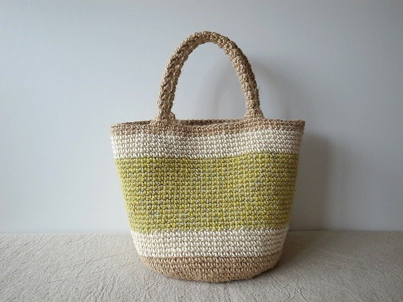 Magazine bag also LimeMix bag - กระเป๋าถือ - ผ้าฝ้าย/ผ้าลินิน สีเหลือง