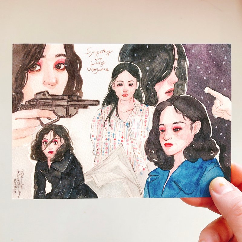 親切的金子Lady Vengeance 電影插畫明信片 - 卡片/明信片 - 紙 