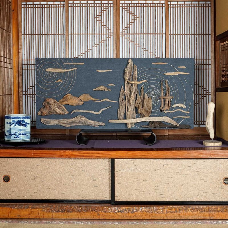 流木で描く山水画  流木アート 壁装飾  １２ - 壁貼/牆壁裝飾 - 木頭 咖啡色