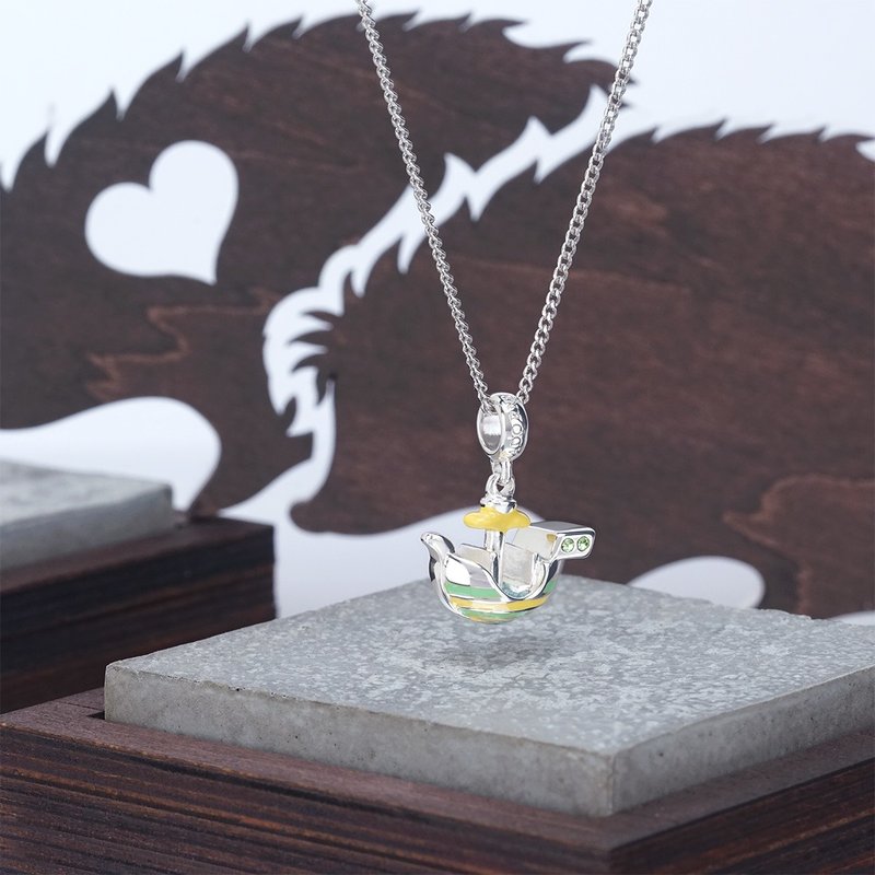 lian crystal rhinestone x Adorns 925純銀吊咀系列-海盜船吊咀 - 吊飾/掛飾 - 純銀 藍色