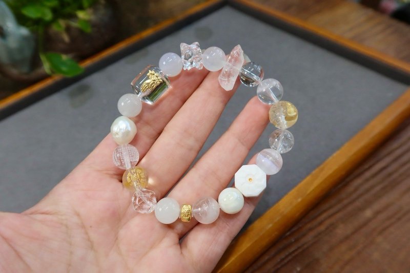 五行金木水火土クリスタルブレスレット 金木水火土を補うブレスレット 男女兼用ギフト 五行多宝 - ブレスレット - クリスタル 