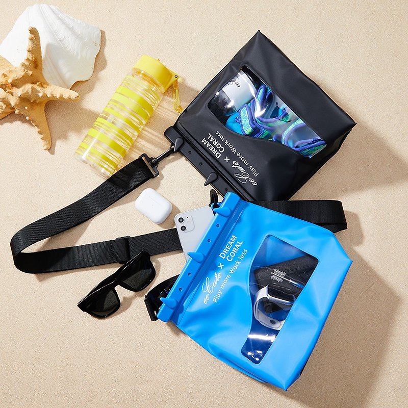 eeCute multifunctional waterproof carry-on bag (water activities, diving, swimming, bathing, mountaineering) - กระเป๋าแมสเซนเจอร์ - พลาสติก หลากหลายสี