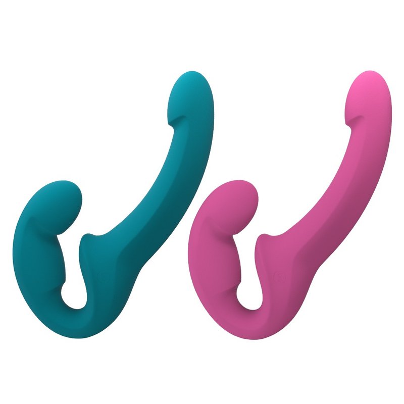 Fun Factory Share Lite Double-Sided Cher Double-Headed Dildo Lake Blueberry Red - สินค้าผู้ใหญ่ - ซิลิคอน หลากหลายสี