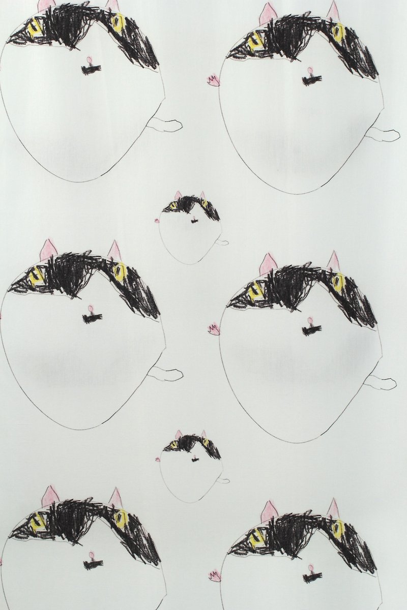Trick Life × Liao Zeyi Illustration Fabric - Cat - Other - Cotton & Hemp 