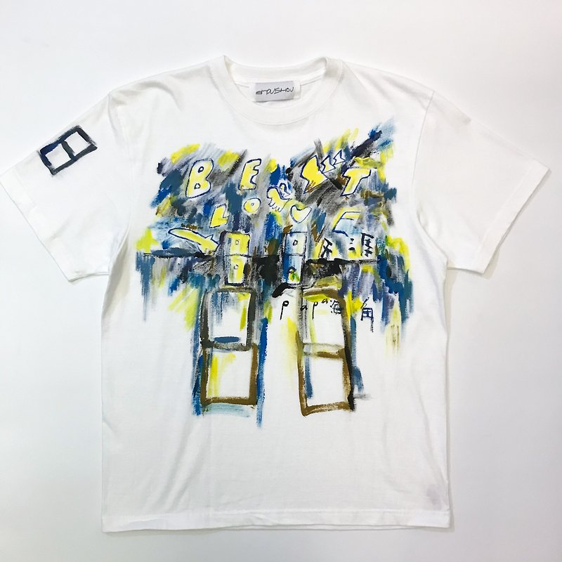 Hand-painted pattern creation white T - Men's T-Shirts & Tops - Cotton & Hemp White