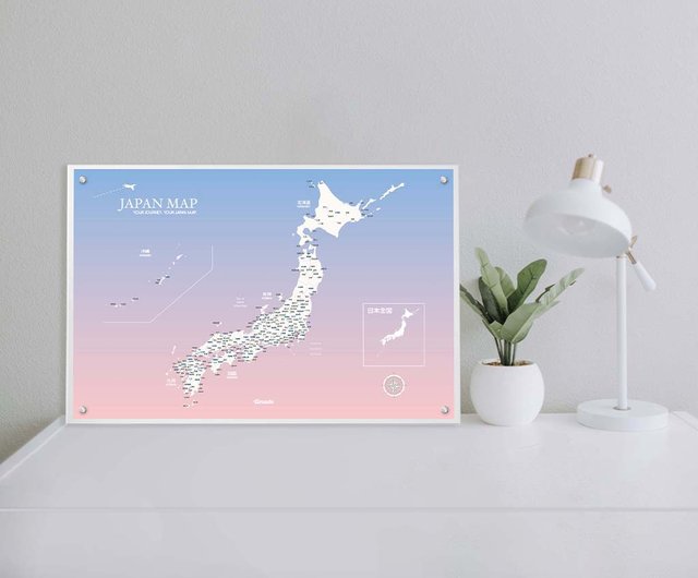 日本地図 - カスタマイズされたマグネット シリーズ ポスター 日本地図 - カスタマイズされたマグネット シリーズ ポスター