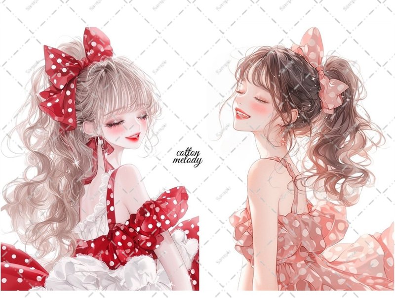 original sticker no.6578 人物ステッカー オリジナルステッカー 人物ステッカー 女の子ステッカー オリジナル人物ステッカー - 貼紙 - 紙 