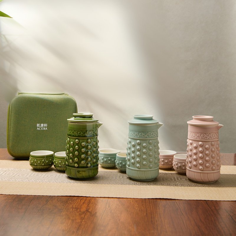 乾坤泡茶器 / 一壺+二杯 / 4色 - 茶壺/茶杯/茶具 - 瓷 多色