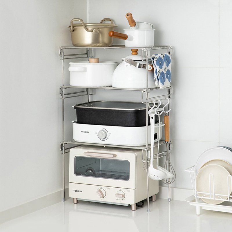 Japanese Frost Mountain Stackable Storage Rack - Heightened Style - ชั้นวาง/ตะกร้า - สแตนเลส สีเงิน