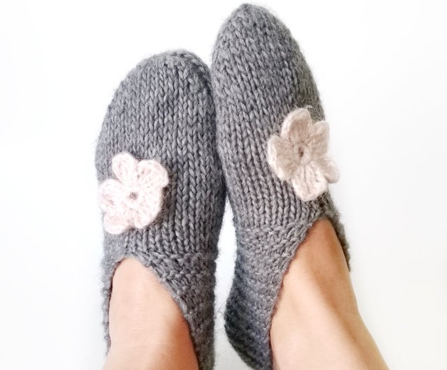 hand knitted slippers