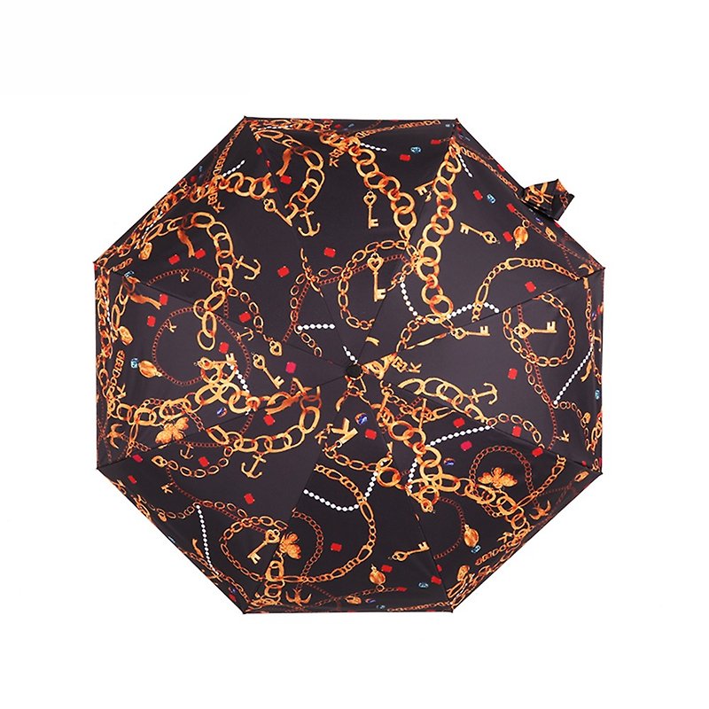 [German kobold] Silicone head series-8K ultra-light and UV resistant five-fold umbrella-black - Umbrellas & Rain Gear - Paper 