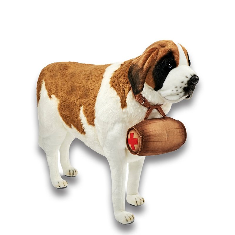Hansa 5910-聖伯納犬135公分長 - 公仔/玩偶 - 環保材質 白色