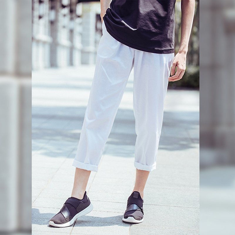 【MACACA】City discount pants-BSE7862 white - กางเกงวอร์มผู้หญิง - ผ้าฝ้าย/ผ้าลินิน ขาว