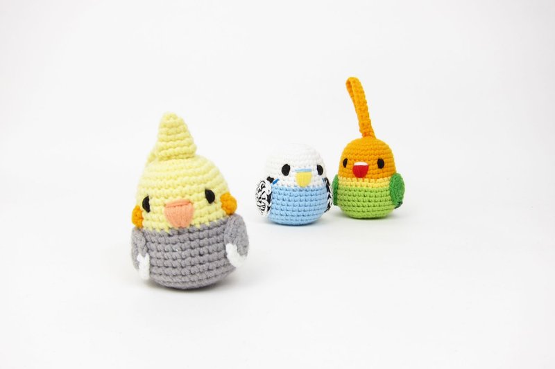 鸚鵡手搖鈴 /寶寶玩具 /安撫玩具 /彌月禮 /單隻 - 寶寶/兒童玩具/玩偶 - 其他人造纖維 多色