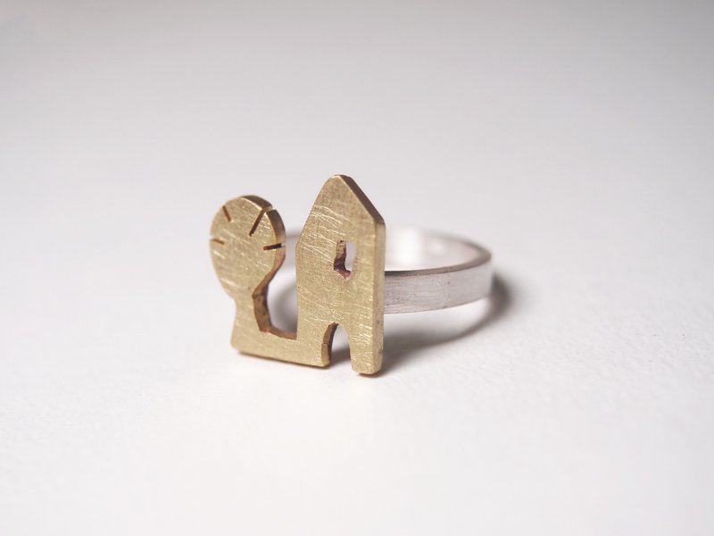 Landscape of the Body Series #c24 little house ring - General Rings - Silver Gold